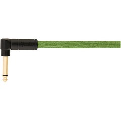 Fender Festival Pure Hemp Straight to Angle Instrument Cable 18.6 ft. Green