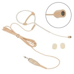 Beige Single Earhook Headset Mic Headworn Microphone 3.5mm 3 Pin 4 Pin XLR New
