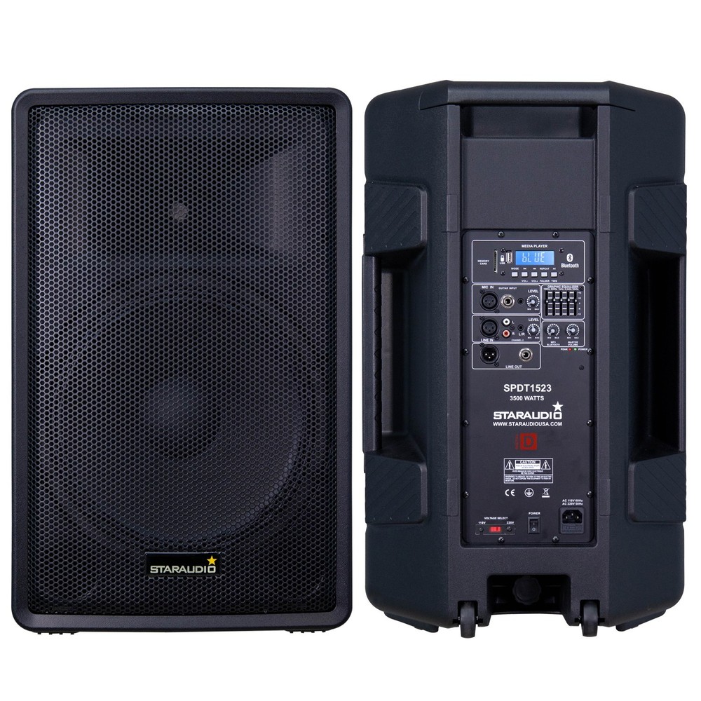 15″ Powered Active PA Speaker TWS Stage KTV Karaoke Audio Bluetooth DJs Speaker