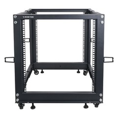 Sound Town 4-Post 12U Open Frame Server Rack with Adjustable Depth ST4POF-A12U