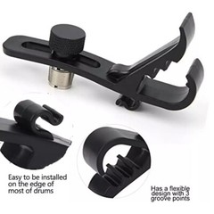 6Pcs Drum Microphone Clip, Adjustable Mic Mount Clamp Holder Mic Securing Clip