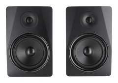 (2) Rockville APM8B 8″ 250W Powered USB Studio Monitor Speakers+Wall Brackets