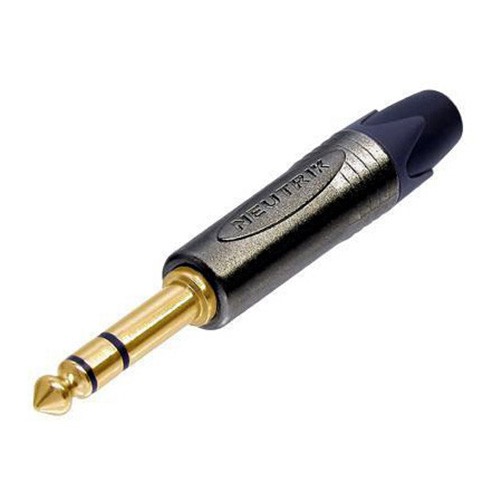 Neutrik NP3X-B-D 1/4″ Stereo Professional Phone Plug – Gold Contacts Black Shell