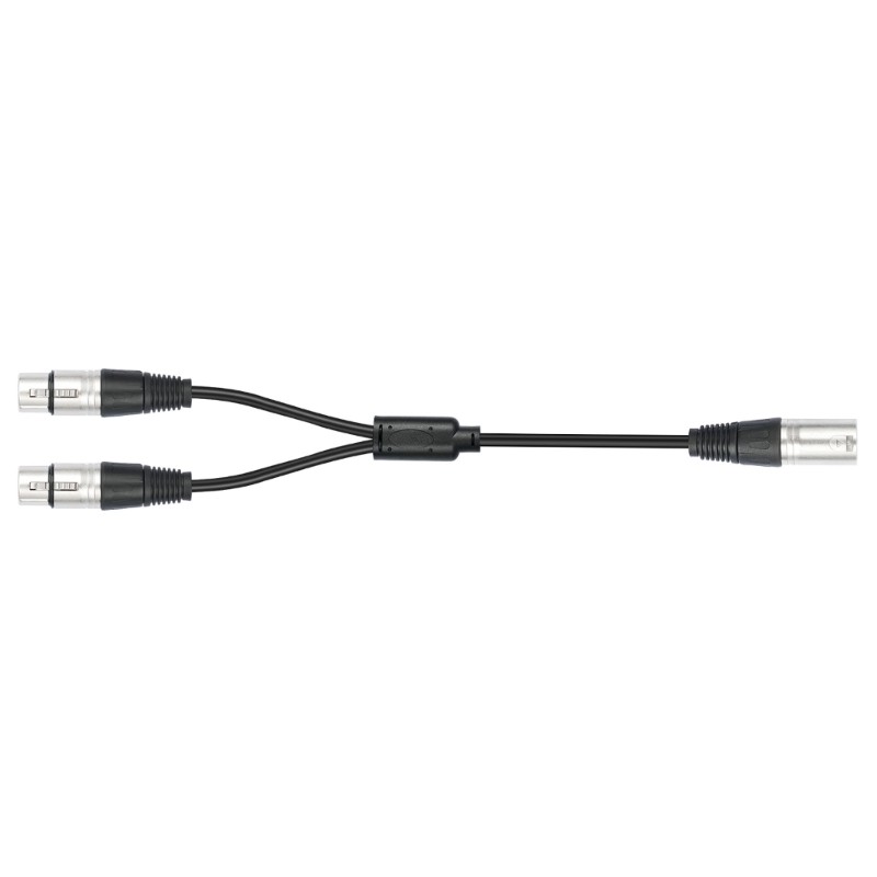 3Pin XLRs Adapter Cable 1 Male 2 Female Gold Plated Contacts For Professional