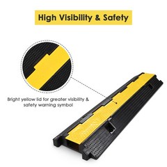 YesSources Cable Ramp Protector 1 Channel Hose Cover Speed Bump for Road