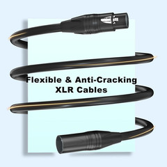 XLR Microphone Cable 10 FT 2 Pack, XLR Male and Female Patch Cables with 3-Pin B