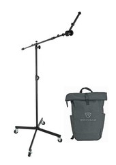 On-Stage SB96 Tripod Studio Mic Boom with 7″ Mini Boom+Casters+Laptop Backpack
