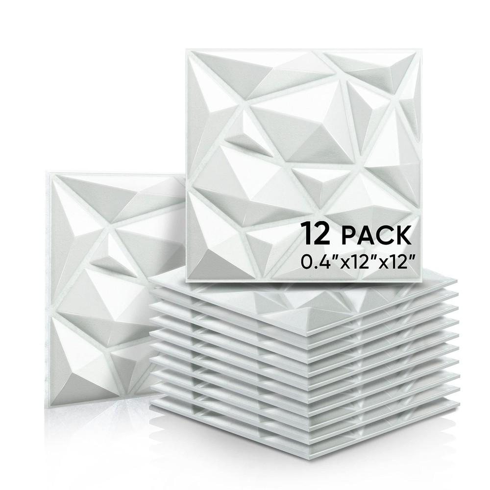Sonic Acoustics 12 Pack Acoustic Foam Panels 0.4″ X 12″ X 12″ Sound Absorbing…