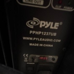 Pyle PPHP1237UB Powered PA Speaker, Wired USB Input, Portable, Black