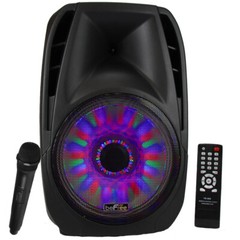 beFree 15″ 5000W Portable Bluetooth PA DJ Party Speaker w Warranty Lights Mic