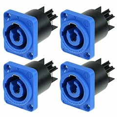 4x Neutrik NAC3MPA-1 PowerCon AC Connector Panel Mount Chassis Power In 20A 250V