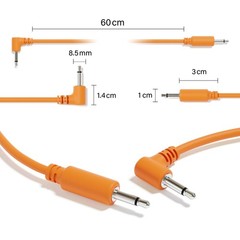 ExcelValley – Hybrid Mono Modular Patch Cables – TS 3.5mm 1/8″ – Eurorack Syn…
