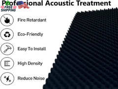 1 Pack Egg Crate Foam Sound Proof Foam Panels for Walls,48“X24“X2“ Inch Acous