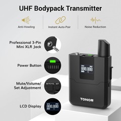 Wireless Microphone System – 10-Channel UHF Handheld, Headset & Lavalier Mics