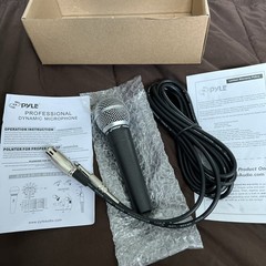 Pyle Professional Moving Coil Dynamic Handheld Microphone + 15′ Cable PDMIC58