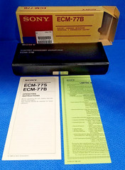 Vintage New NOS Sony ECM-77B Mic in Box Mid 1980s Lavalier Pro Broadcast Japan
