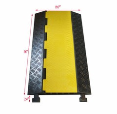 Hot 5-Channel PVC&Rubber Heavy Duty Wire Cover Cable Cord Road Ramp Protector