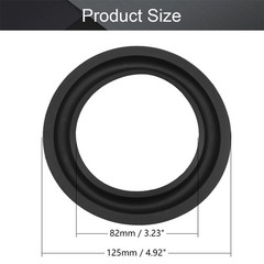 Fielect 5 Inch Speaker Rubber Edge Surround Rings Replacement Parts 5″, Black