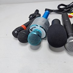 Lot of 10 Microphones – Untested, Used, Various Models & Colors