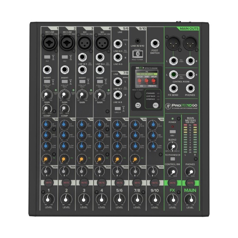 Mackie ProFX10GO 10-Channel Battery-Powered Mixer