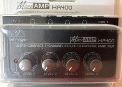 NEW Behringer HA400 MicroAMP Ultra Compact 4-Channel Stereo Headphone Amplifier