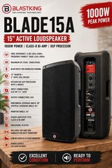 Blastking BLADE15A Powered Speaker – 1000W Peak – Excellent Condition