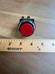 1pc Push Button Switch TBF-301 φ30 1A/1B 6A250VAC No Lamp – Red Tend/NOS