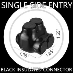 Pcs Insulated Multi Cable Connectors 2 Port Single Entry 5 3/0-6AWG Wire Range