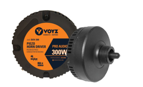 VOYZ DUV-300 300W Plastic Driver Unit 16 Ohm Black Screw-On Compression Driver