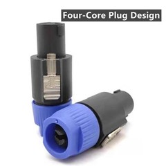 4× Speakon to 1/4″ Inch Connector Plug Pro Speak-On Male to 1/4 Female Adapter
