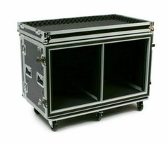 24 Space Shock Mount Amp 20″ Deep Sisde by Side ATA Flight Rack Road CaseWheels