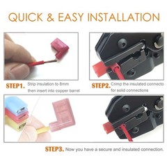 100pcs Nylon Flag Spade Female Insulated Terminals 24-10 Gauge Quick…