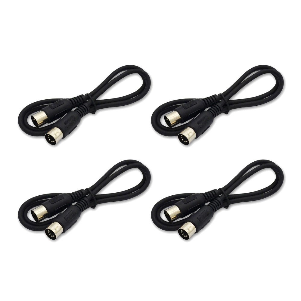 Zero-Delay 4pcs MIDI 5-pin Male to Male Connector Plastic Shell Electronic Piano