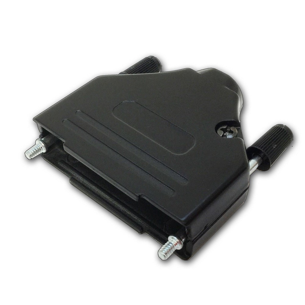 25 Pin d Sub Die Cast Metal Hood. Black Zinc, black Plastic Jackscrews UNC4-40