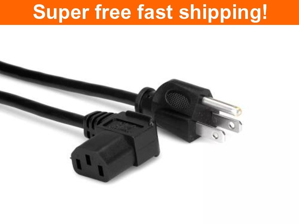 Hosa PWC-143R Power Cord, Right-angle IEC C13 to NEMA 5-15P, 3 Feet – New