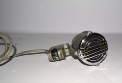 Vintage Monarch MC-131 Crystal Microphone Japan Chrome Desk Mic Retro Works