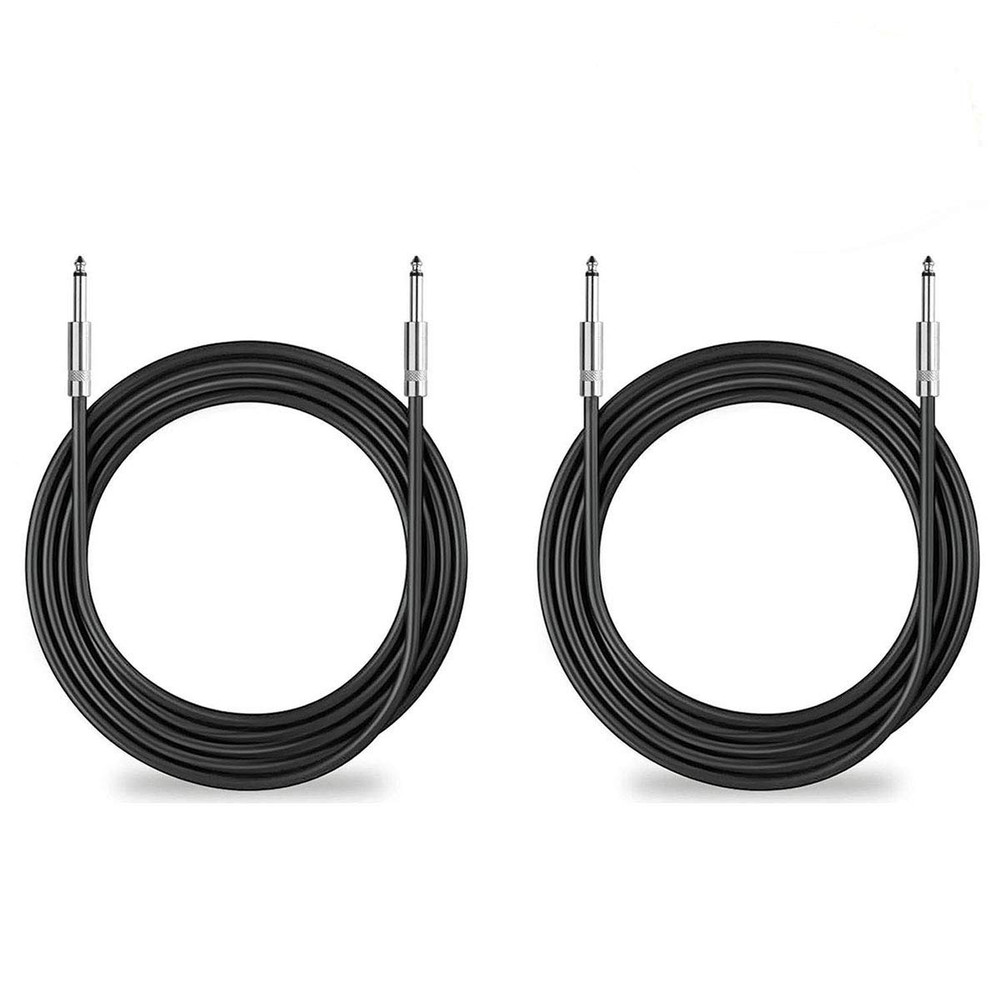 2Pack 200 Ft 1/4″ Speaker Cables, True 12AWG Patch Cords, 1/4 Male Inch DJ/PA Au