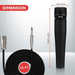 Professional Dynamic Microphone – 12-Unidirectional Handheld Moving Coil Mic wit
