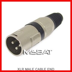 XLR 3-Pin Male Plug Cable End Connector – Nickel