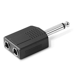 1/4″ 6.35mm Stereo Plug Male to Dual 1/4″ 6.35mm Jack 1/4 Audio Splitter TS