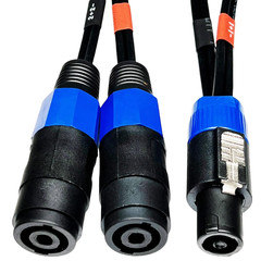 CESS-203 Unbalanced 4-Pole Type Speakon Plug Break Out to Dual 2-Pole…