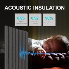 Wood Slat Wall Panels Acoustic Art Decorative Indoor Room Treatment Eco Friendly