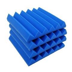 8pc Gray Blue Peel Stick Self Adhesive Acoustic Foam Soundproofing Panel 12x12x2