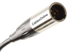6″ Mini-XLR 4Pin Male to Mini-XLR 3Pin Female Adapter for AKG Bodypack/Shure Mic