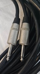 Matching PAIR Stagemaster 25′ Speaker 1/4″ Audio Cables 16awg 25 foot Each GREAT