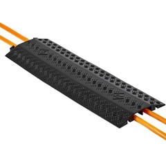 3pcs Cable Protector Ramp Rubber Electrical Wire Cord Guard Ramp 17,500 lbs
