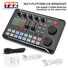 Live Sound Card and Audio Interface with DJ Mixer Effects Voice Changer Bluetoot