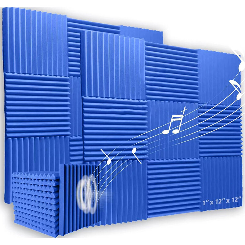 12~96 PACK 12″X12″X1″ Acoustic Foam Panel Wedge Studio Soundproofing Wall Tiles
