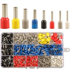 900pcs Wire Ferrule Terminals Kit – 8 Types AWG red, yellow, black, white