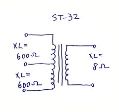 20pc Audio output Transformer ST-32 EI19 Size=20.5×16.2×14.5mm 1.2KΩ (CT) : 8Ω